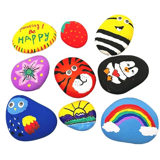 Lifetop 50 PCS Rocks Bulk for Painting, Decoration, Medium Rocks for Painting - Image 5