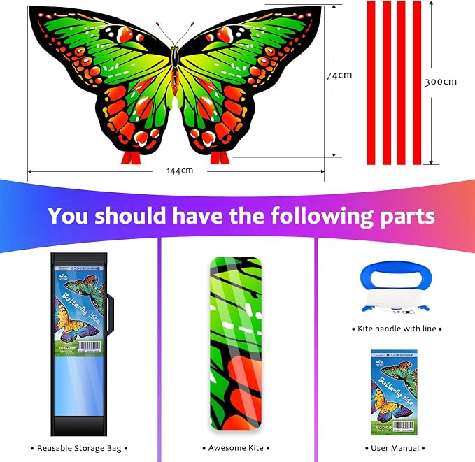 HONBO Butterfly Kites for Kids & Adults, Each Kite - Image 5