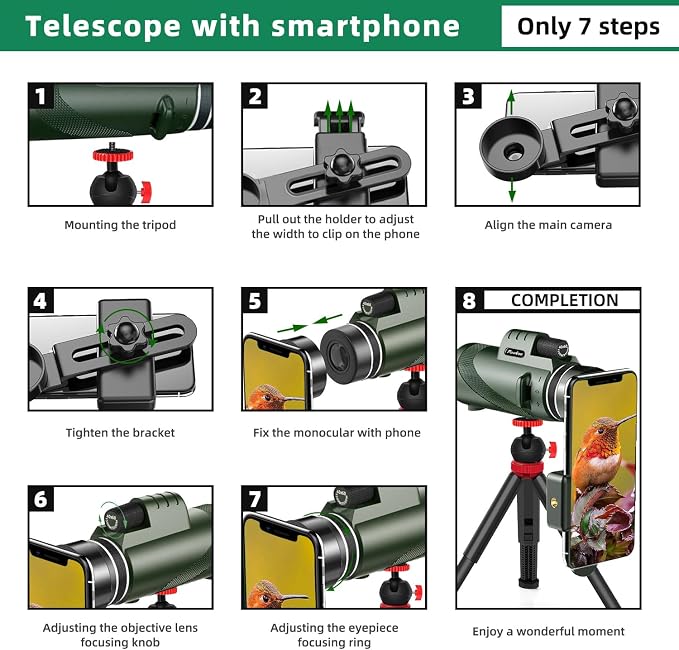 40x60 HD Monocular Telescope for Adults - Image 7
