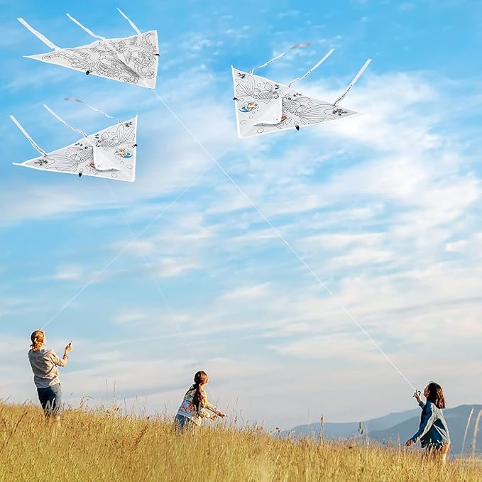 20 PCS DIY Color Filled Kite for Kids Kite Making Kit Bulk, Painting Kites - Image 7
