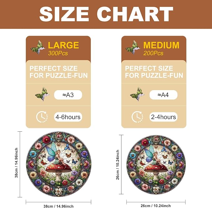 200 Pieces Fairy Wooden Puzzles - Image 4
