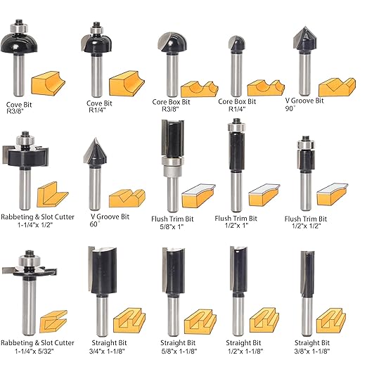 30pcs Router Bits Set,1/4" Shank Router Bit Big Collection 30-Piece Bits with Wooden Case,for Wood Edging,Trimming,Veining,Boring Tenon and Grooving,Carpenters' DIY Gift