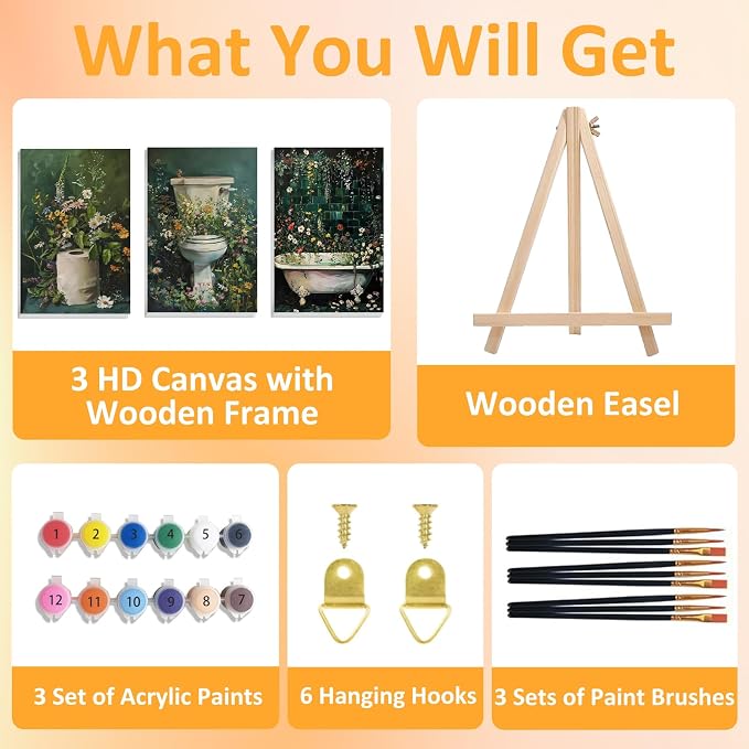 Mandun 3 Pack Paint by Numbers Kit - Image 4