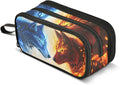Wolf Ice Blue Fire Pencil Case Box Boys Girls Large Pencil Pouch by BOENLE-WELCOMEYOURCOMING