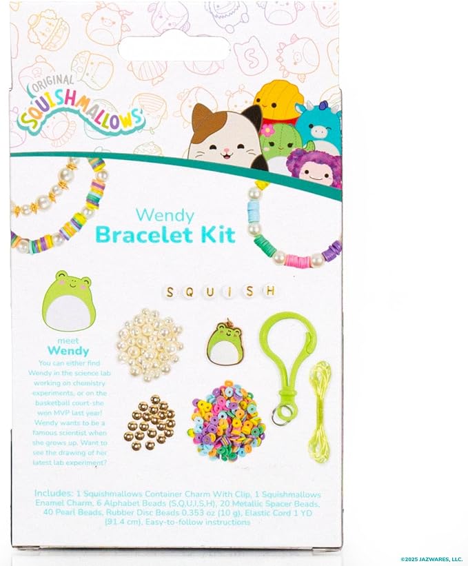 Original Squishmallows Wendy The Frog Bracelet Kit, Makes 3 Accessories - Image 10