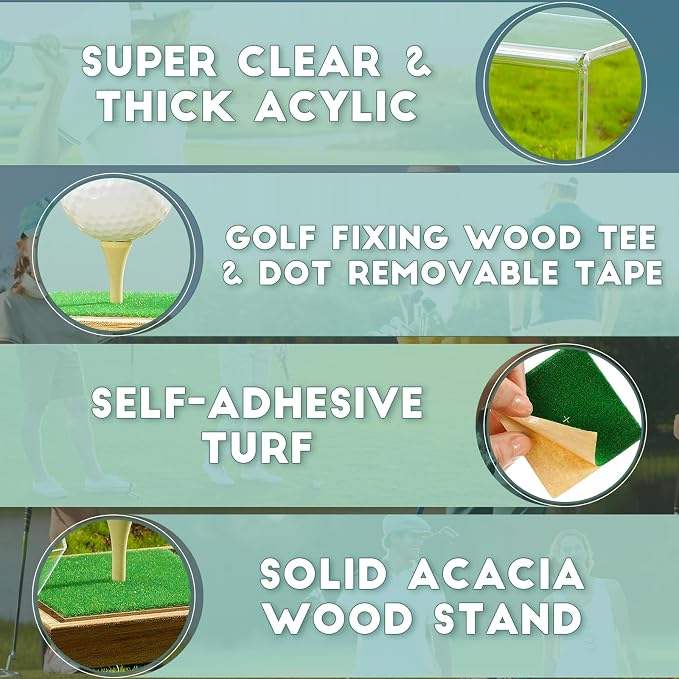 JupDec Golf Ball Display Case Clear Acrylic Memorabilia Stand Cube Holder - Image 5