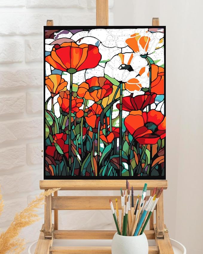 TOCARE Stained Glass Paint by Numbers Kit - Image 5