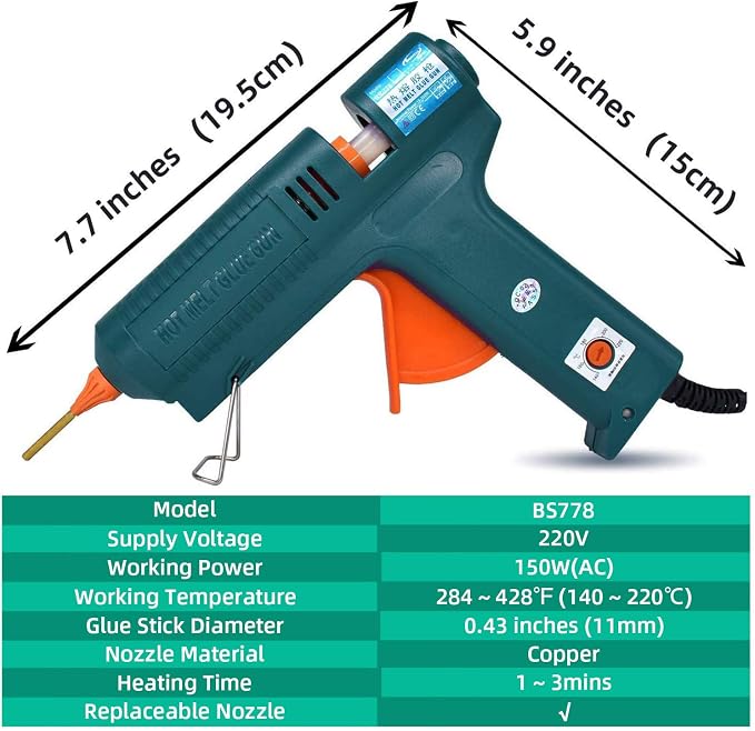 Full Size Hot Glue Gun, 150 Watts - Image 3