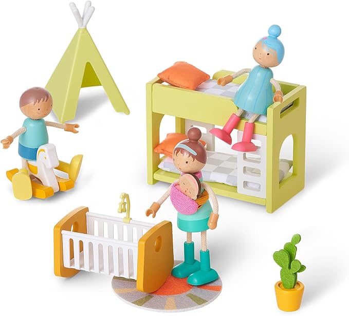 Giant bean Wooden Family Dolls Set of 7 - Image 2
