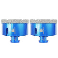 3 Inch Diamond Core Drill Bit for Porcelain Tile Ceramic Marble Granite Drilling,BRSCHNITT 2pcs Vacuum Brazed Diamond Hole Saw with 5/8-11 Thread (75mm 2pcs)