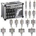 15PCS Carbide Hole Saw Kit, 5/8'' to 3'' Metal Hole Cutter with Pilot Drill, Holesaw for Hard Metal, Stainless Steel, Iron, Mild Steel, Aluminium, Alloy, Plastic, Fiberglass