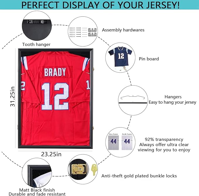 Grintus Jersey Frame Display Case Jersey Display Case Jersey Shadow Box - Image 3