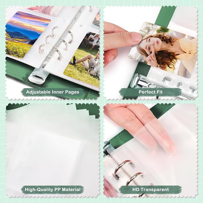 A5 Photocard Holder and Binder, PU Leather 6-Ring Album - Image 3