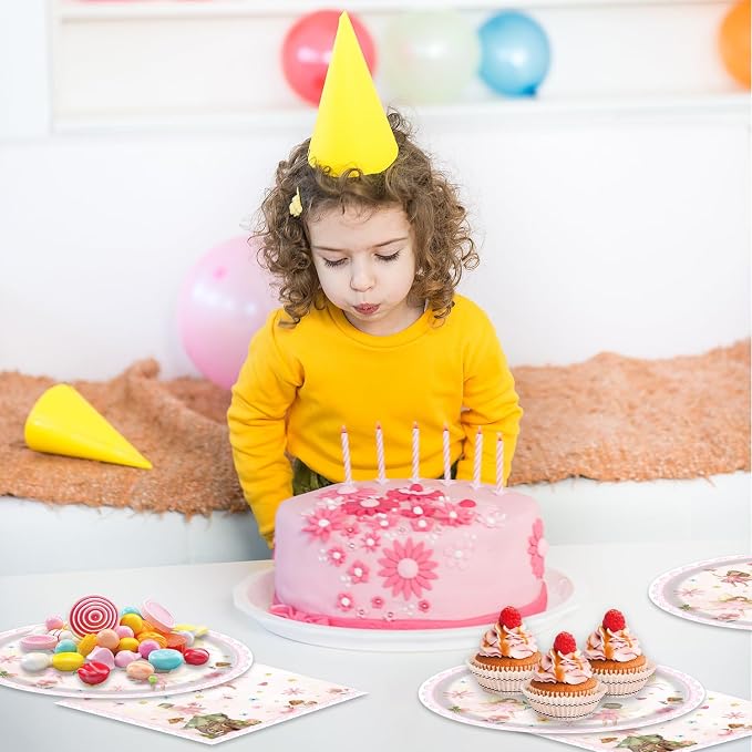 40Pcs Fairy First Birthday Decorations Fairy Plates and Napkins Birthday Party - Image 6