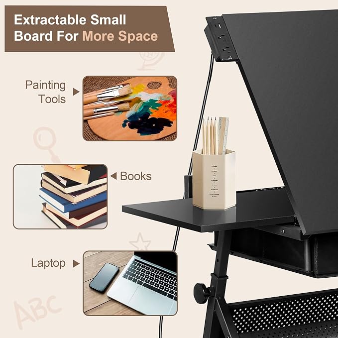 ZENY Adjustable Drafting Table - Image 4