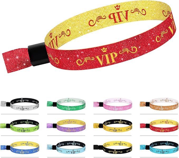 100 Pcs VIP Cloth Event Wristband, Disposable VIP Wristbands for Events, Colored VIP Wristbands Events,for Lightweight Concert,Club Entrance Wrist Strap Party Wristband Event (Color : Red)