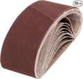 HARFINGTON 4 x 24 Inch Sanding Belts, 12 Pcs 400 Grits Aluminum Oxide Abrasive Belt Sander File Belt for Woodworking, Metal Polishing, Knife Sharpener