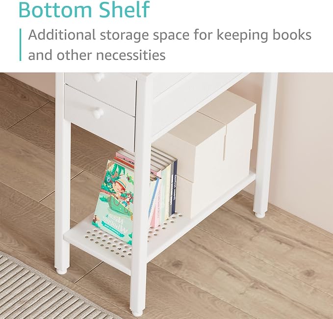 Lufeiya White Small Desk with Drawers - Image 6
