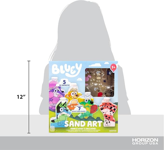 Bluey Sand Art Kit, Includes 5 Sand Art Bottles & 7 Colored Sands, Create Your - Image 9