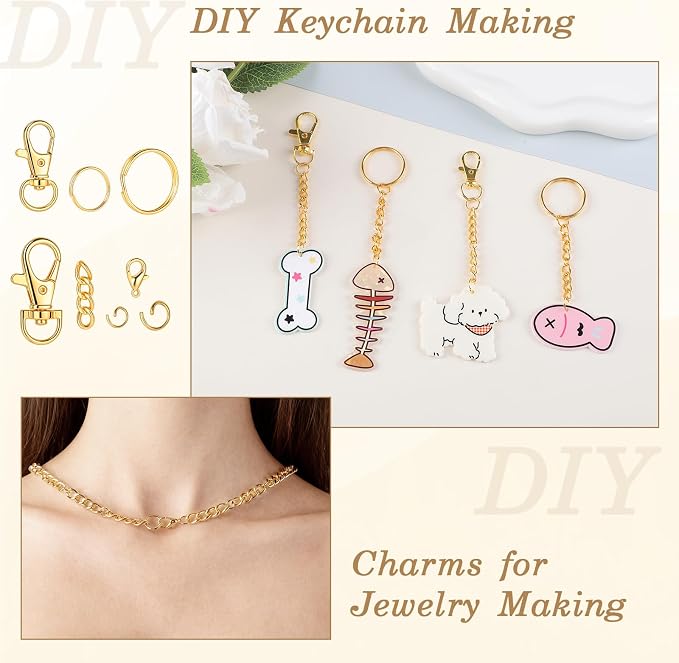 BESARME 1130PCS Keychain Making Kit Jump Rings - Image 3