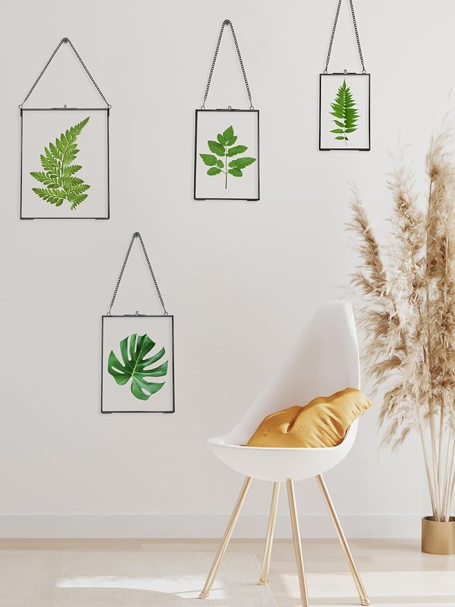 REDHUGO Hanging Pressed Flower Frames, Double Glass Floating Picture Frame - Image 2