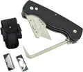ZY891 Folding Utility Knife with Seam Tester, 10.83 inch Length, Oxford Bag, 20 Replacement Blades