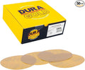Dura-Gold Premium 800 Grit 6" Gold Sandpaper Discs, No Hole Pattern Dustless, Box of 50, Hook & Loop Backing for DA Sander, Finishing Coarse Sanding Abrasive Automotive Paint, Woodworking Wood, Metal