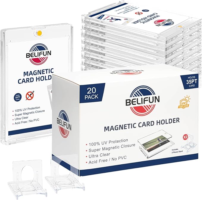 20-Pack One Touch Magnetic Card-Holders by belifun