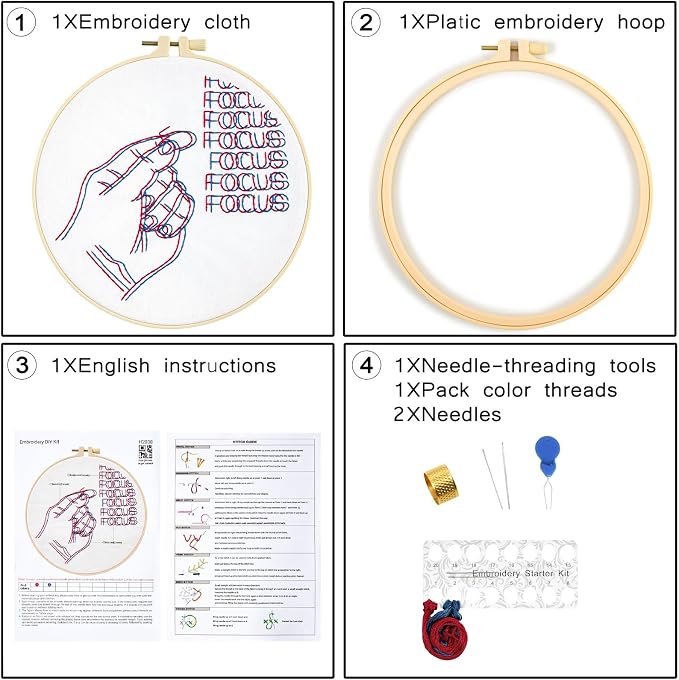 Crafmanoe Easy Hand Embroidery Kits - Image 6