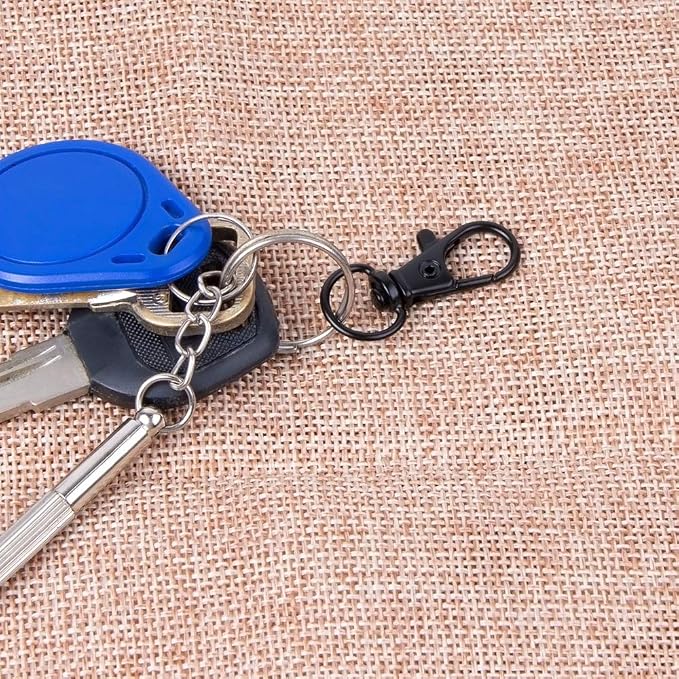 HXSEMAYIG Keychain Hooks with Key Rings, Metal Swivel Lobster Claw Clasps - Image 7