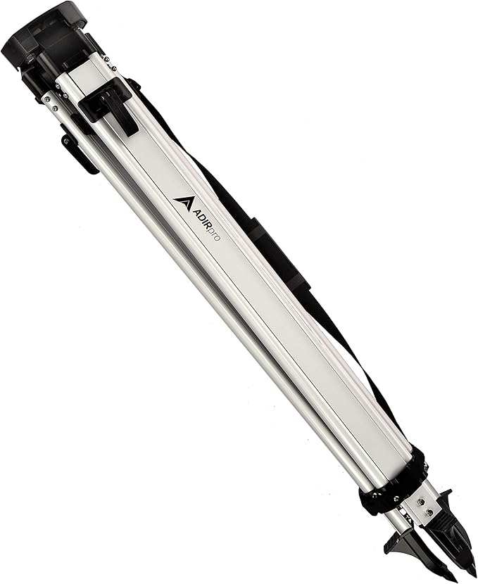 AdirPro Aluminum 5/8-Inch 11-Threaded Flat Head Tripod with Quick Clamp (Black)