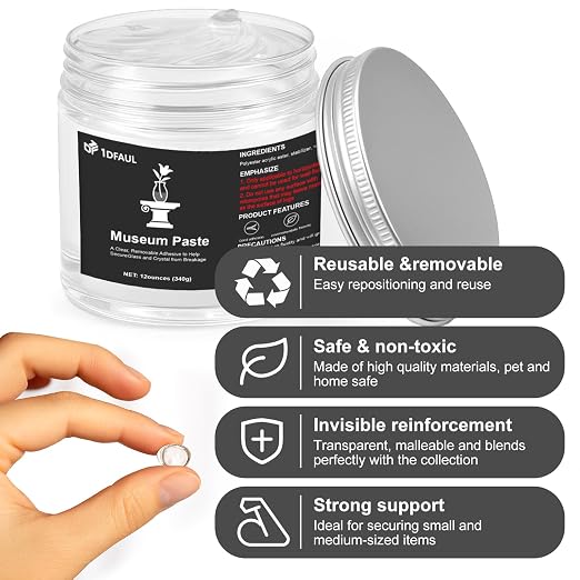 1DFAUL 12 oz Exhibits Fix Gel for Museum, Removable Museum Paste Putty Wax | - Image 4