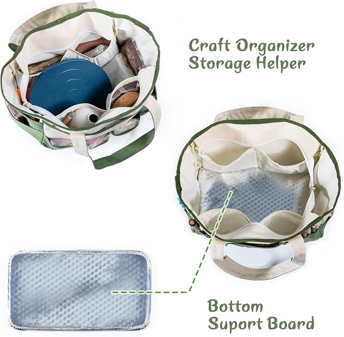 Pottery Tools Bag with Pockets for Clay Sculpting Tools, Ceramic Tools– Art - Image 4