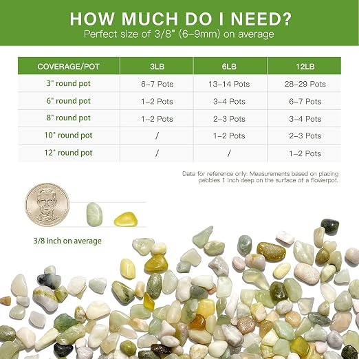 NUPICK 6 lbs Pebbles for Indoor Plants, 3/8 Inch Pea Gravel for Fish Tank - Image 6
