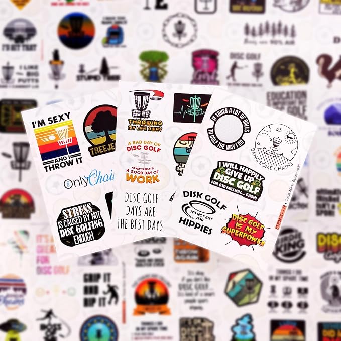 BulbaCraft 100Pcs Funny Disc Golf Stickers Decals - Image 7