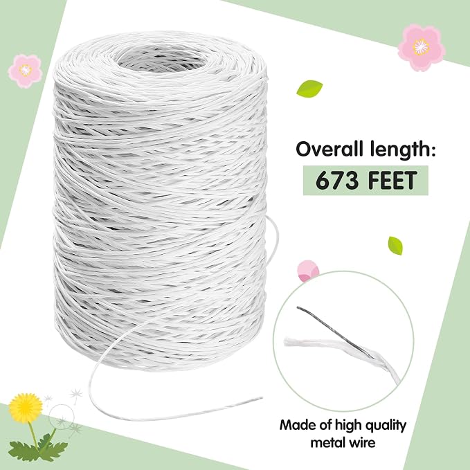 Syhood 673 Feet Floral Vine Bind Wire Rustic Wrapping Wire - Image 2