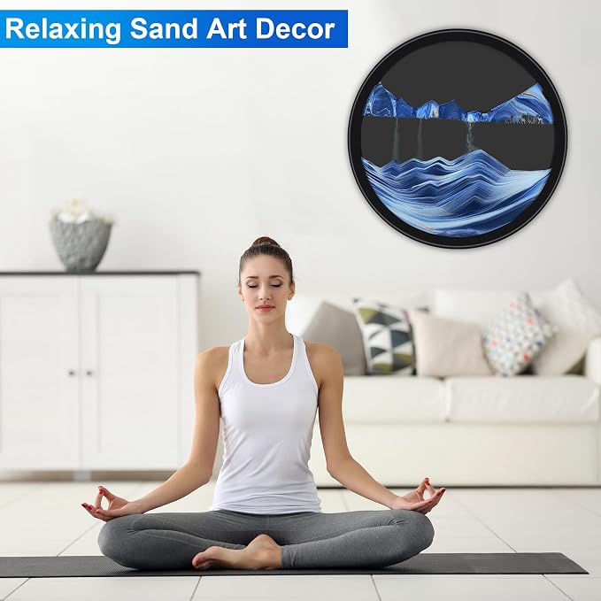 Mtadmai 24" Moving Sand Art, 3D Sand Art Pictures Deep Sea Sandscape Living - Image 5
