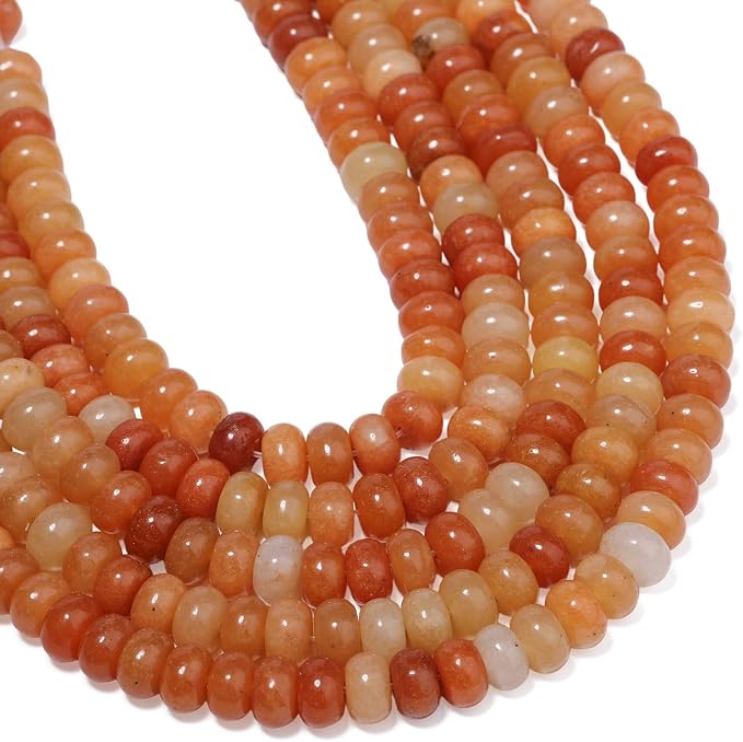 Songxi 5x8mm Natural Red Aventurine Stone Rondelle Beads, Gemstone - Image 7