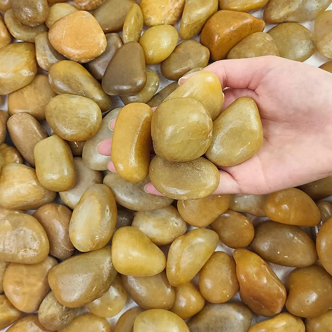 FANTIAN 40 lbs Yellow River Rocks by FANTIAN-GardeningMakesLifeBetter
