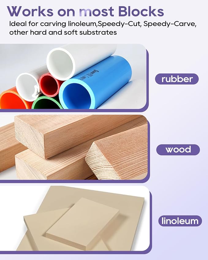 UCEC Linocut Carving Tools Linoleum Cutter Assortment - Image 6