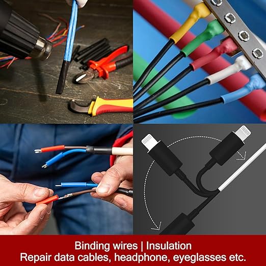 Chanzon 340 Pcs Heat Shrink Tubing Kit, 2:1 Multi-Color Heat Shrink Wrap Tubing with Length 1.5" 3" (inch), Polyolefin Sleeving 2 to 1 Heat-Shrink Tube
