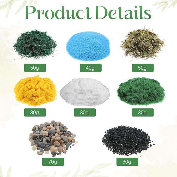 Thiccywoov 40 Pcs Diorama Supplies Kit Include 32 Rainforest Miniature Trees - Image 3