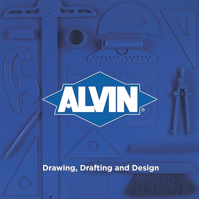 ALVIN, TD445, Circle Guide Template, Drawing and Drafting Tool for Artists, Architects, Design and Drafting 44 Circles, 7 inches x 9.25 inches x .030 inches