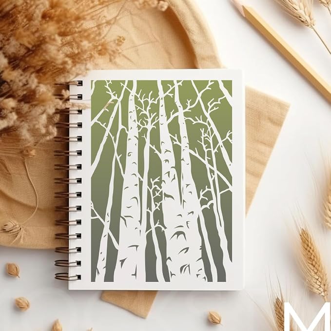Stencils for Crafts Reusable Texture Stencils Floral Stencil Leaf Tree - Image 3