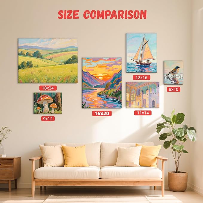 Simetufy 24 Pack 12 x 16 inch Canvas Boards - Image 7