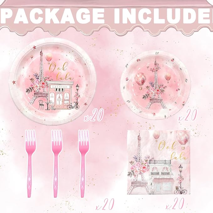 Paris Party Decorations Set - Image 2