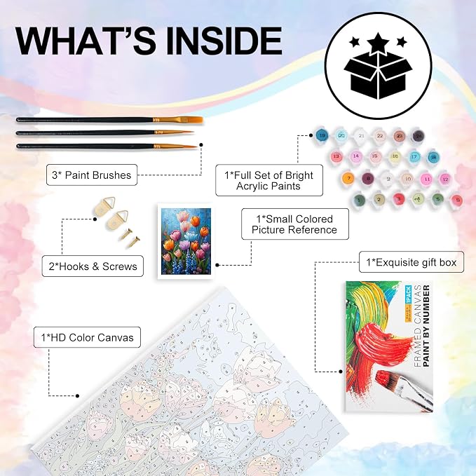 Yezavesu Framed Paint by Numbers Kit - Image 4