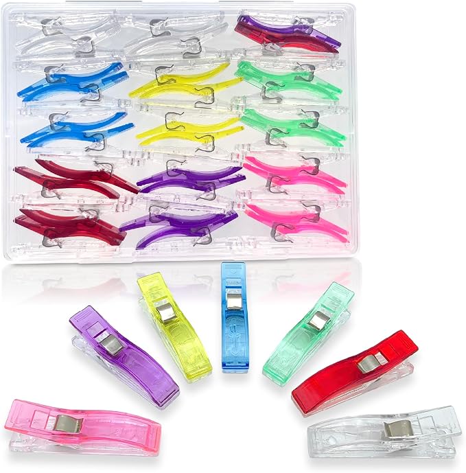 Large Sewing Clips for Fabric and Quilting 30 Pcs, KOLUP Jumbo Quilting Clips by KOLUPA