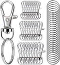 100PCS Swivel Snap Hooks with Key Rings, Premium Metal Swivel Lobster Claw by Sucrown
