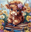 MYBISYMQQ Highland Cow & Sunflower Stamping Cross Stitch Kit, 11CT Embroidery by Unknown